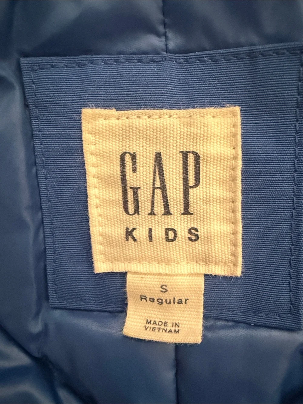 GAP Royal Blue Kids Puffer Parka with Faux-Fur Trimmed Hood